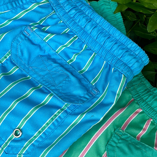 Maillot de bain homme Rayé bleu et vert