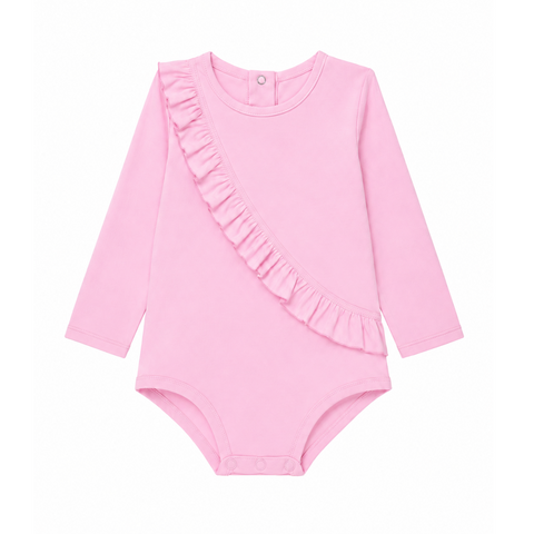 Body anti-UV Col rond rose