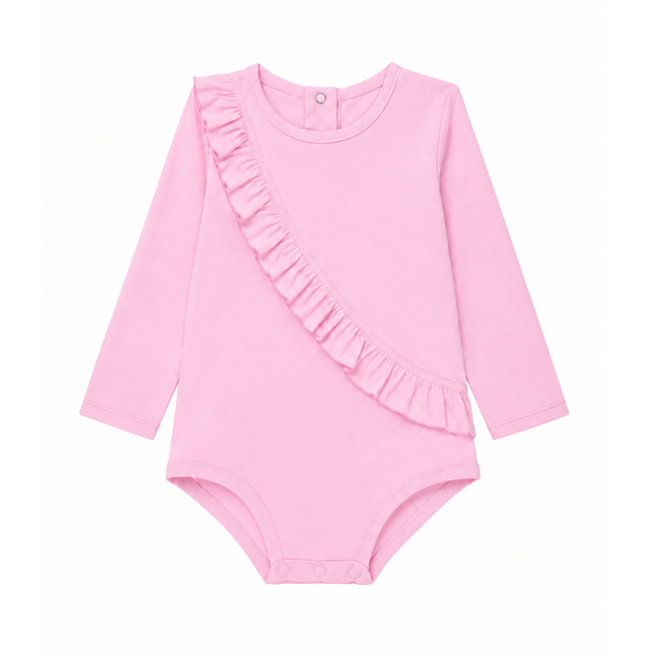 Body anti-UV Col rond rose