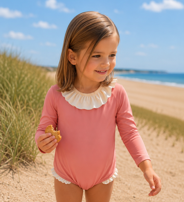 Body anti-UV Col Claudine Terracotta