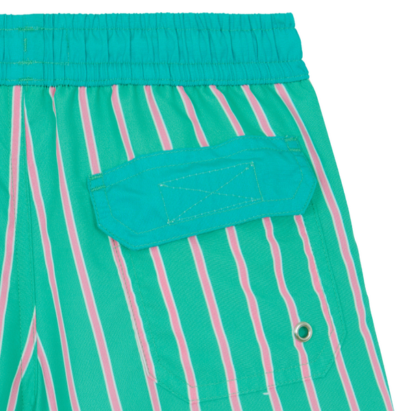 Maillot de bain homme Rayé vert et rose