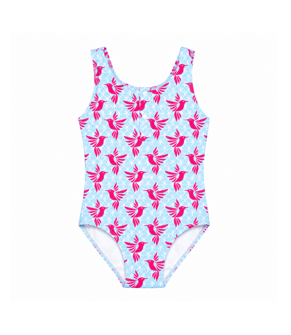 Maillot de bain 1 pièce Colibri rose