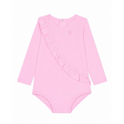 Body anti-UV Col rond rose