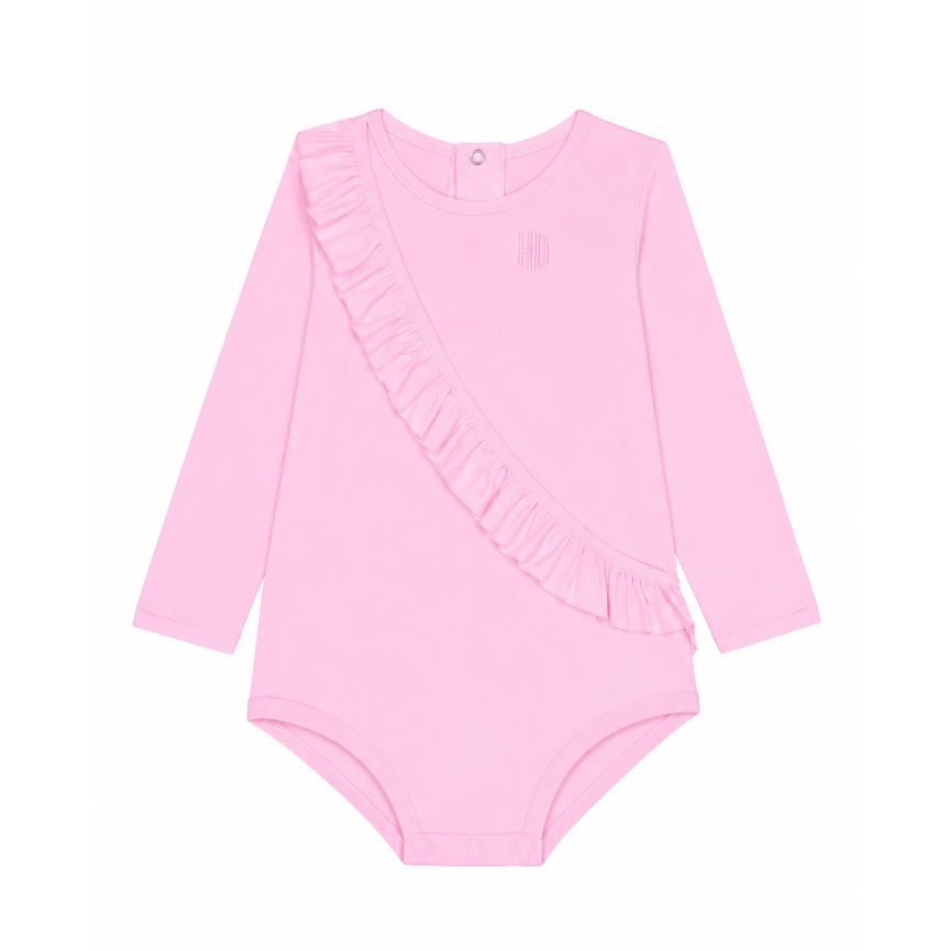 Body anti-UV Col rond rose