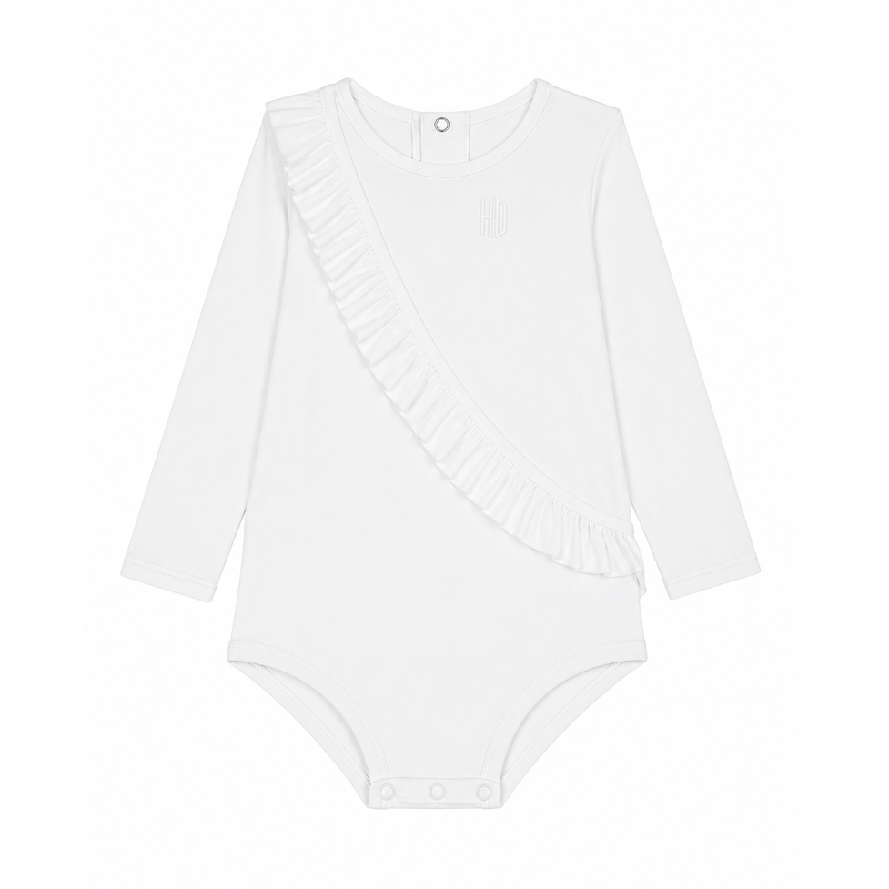 Body anti-UV Col rond blanc