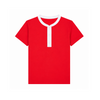 Haut anti-UV Col Mao coquelicot manches courtes
