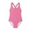 Maillot de bain 1 pièce rayé framboise