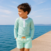 Haut anti-UV Col Mao olive
