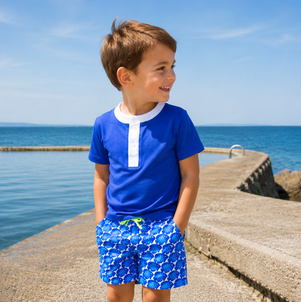 Haut anti-UV Col Mao Royal manches courtes