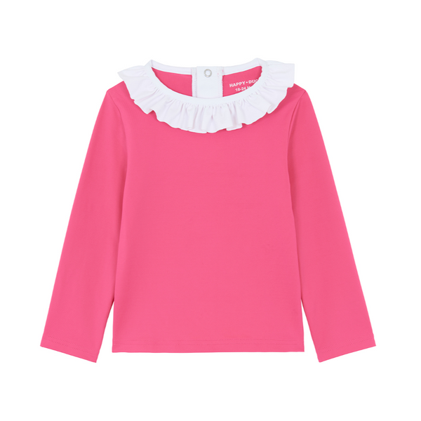 Haut anti-UV Col volant sorbet