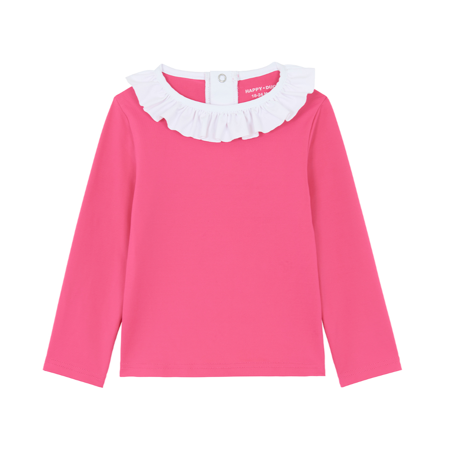 Haut anti-UV Col volant sorbet