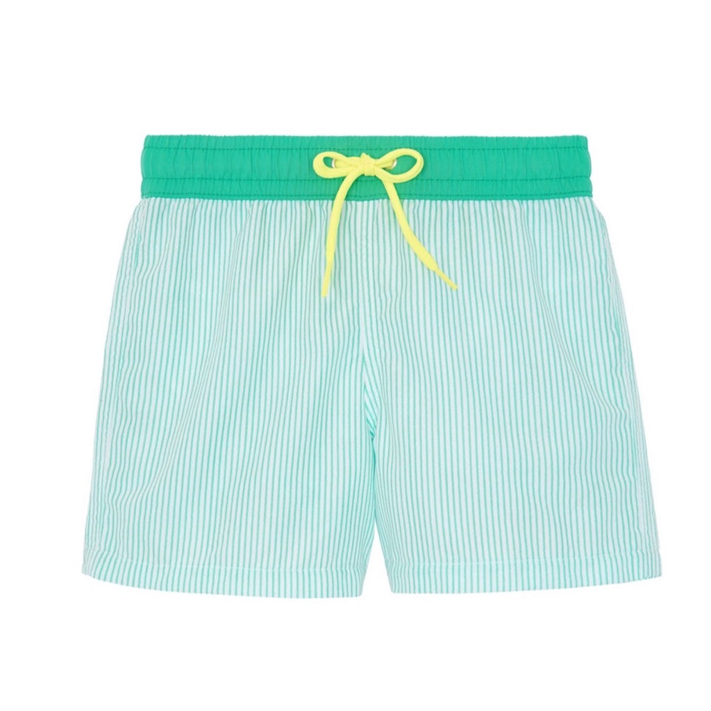 Maillot de bain garçon Rayé Vert – Happy Duck