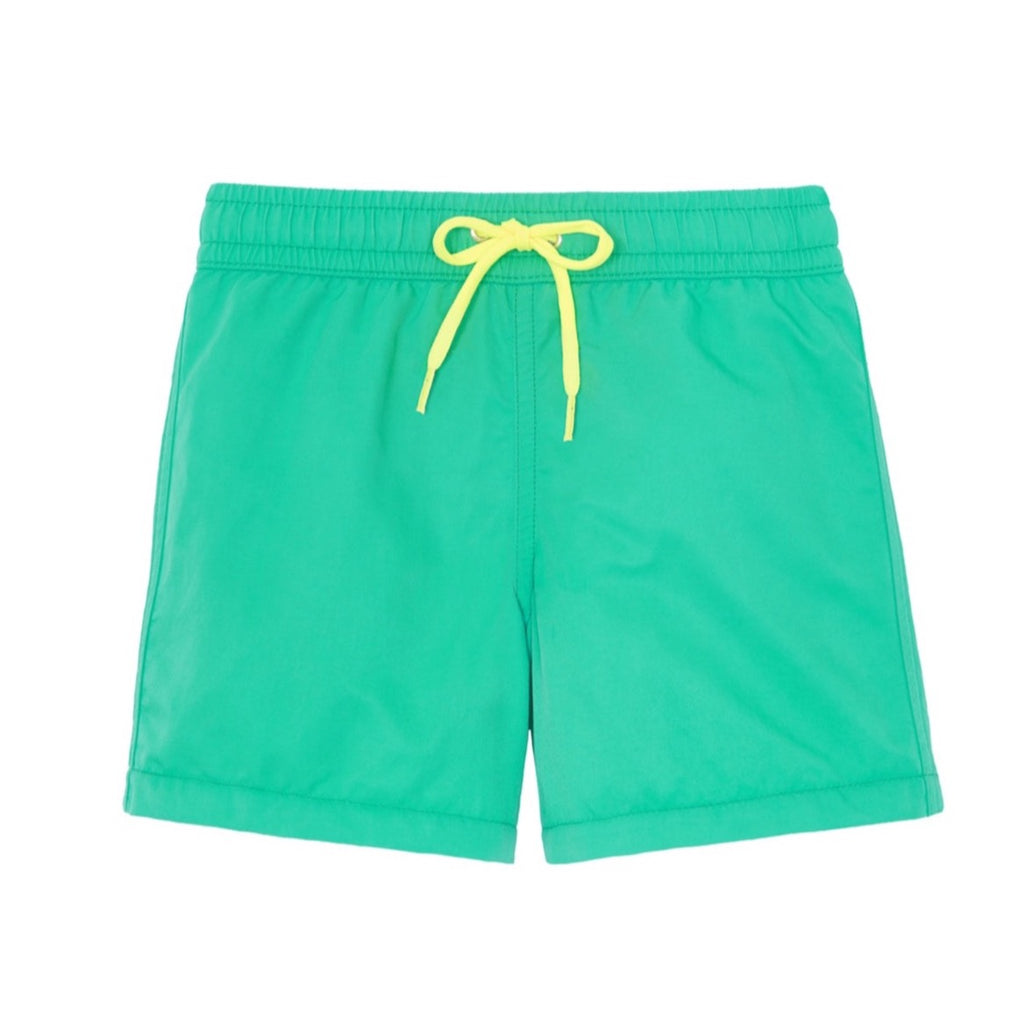 Maillot de bain garçon Uni vert