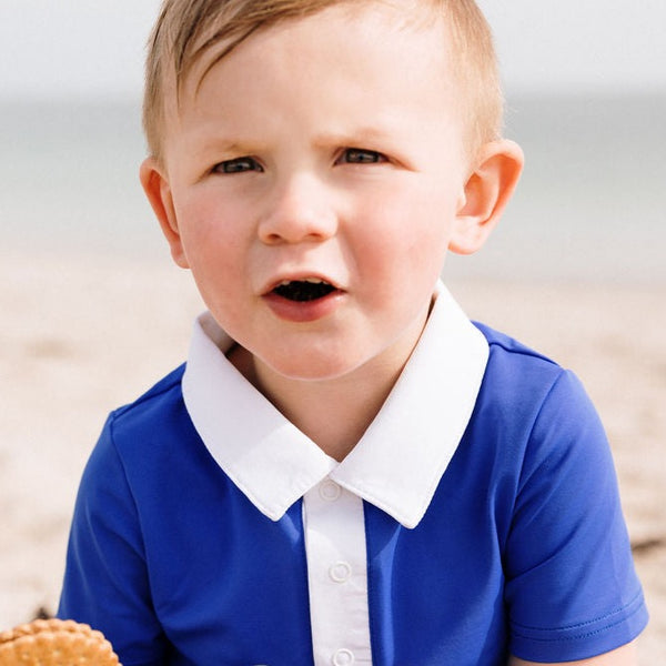 Haut anti-UV Col Polo royal manches courtes